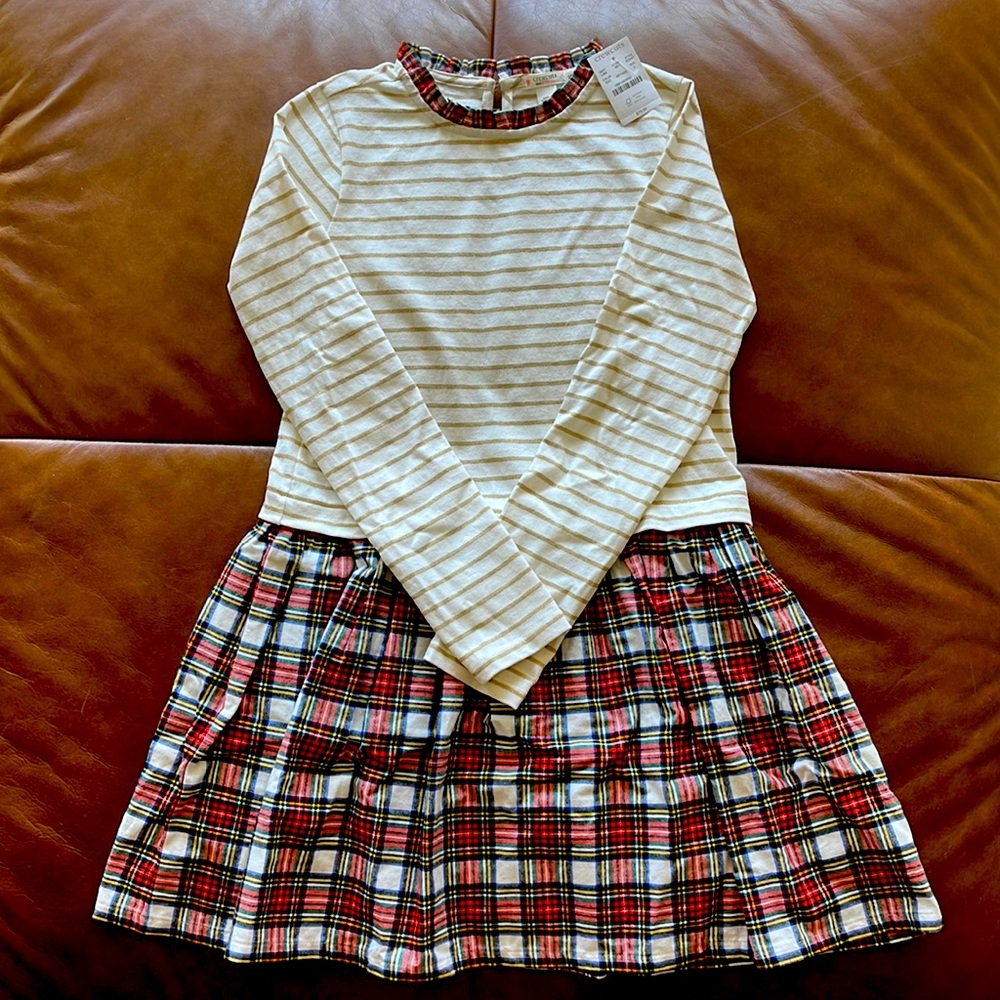 NWT Crewcuts Mixed Tartan Dress
